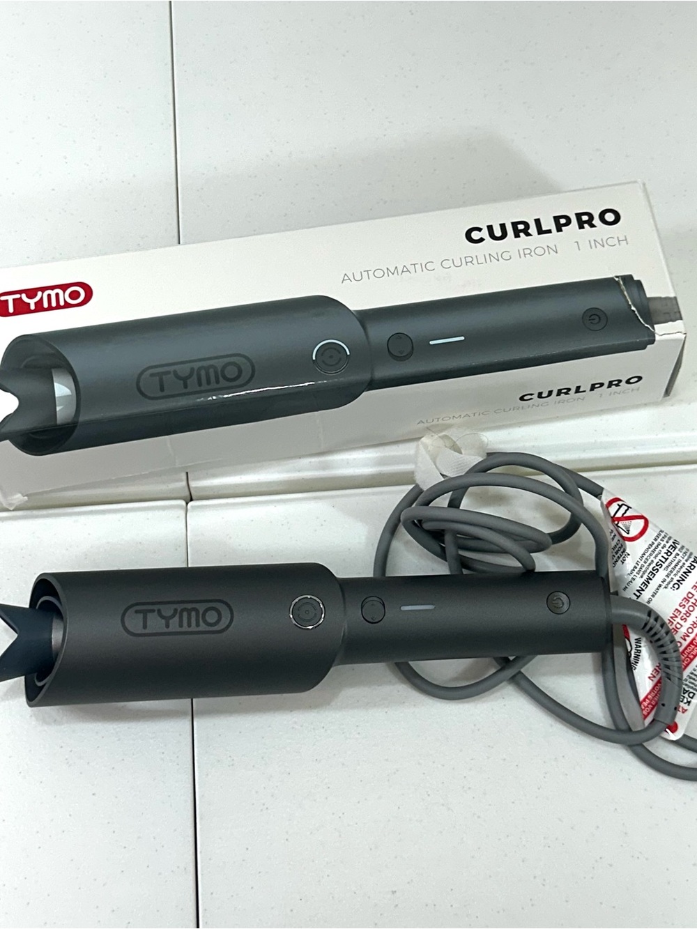 Tymo Metallic Gray Automatic Rotating Curling Iron 1” - Picture 8 of 12